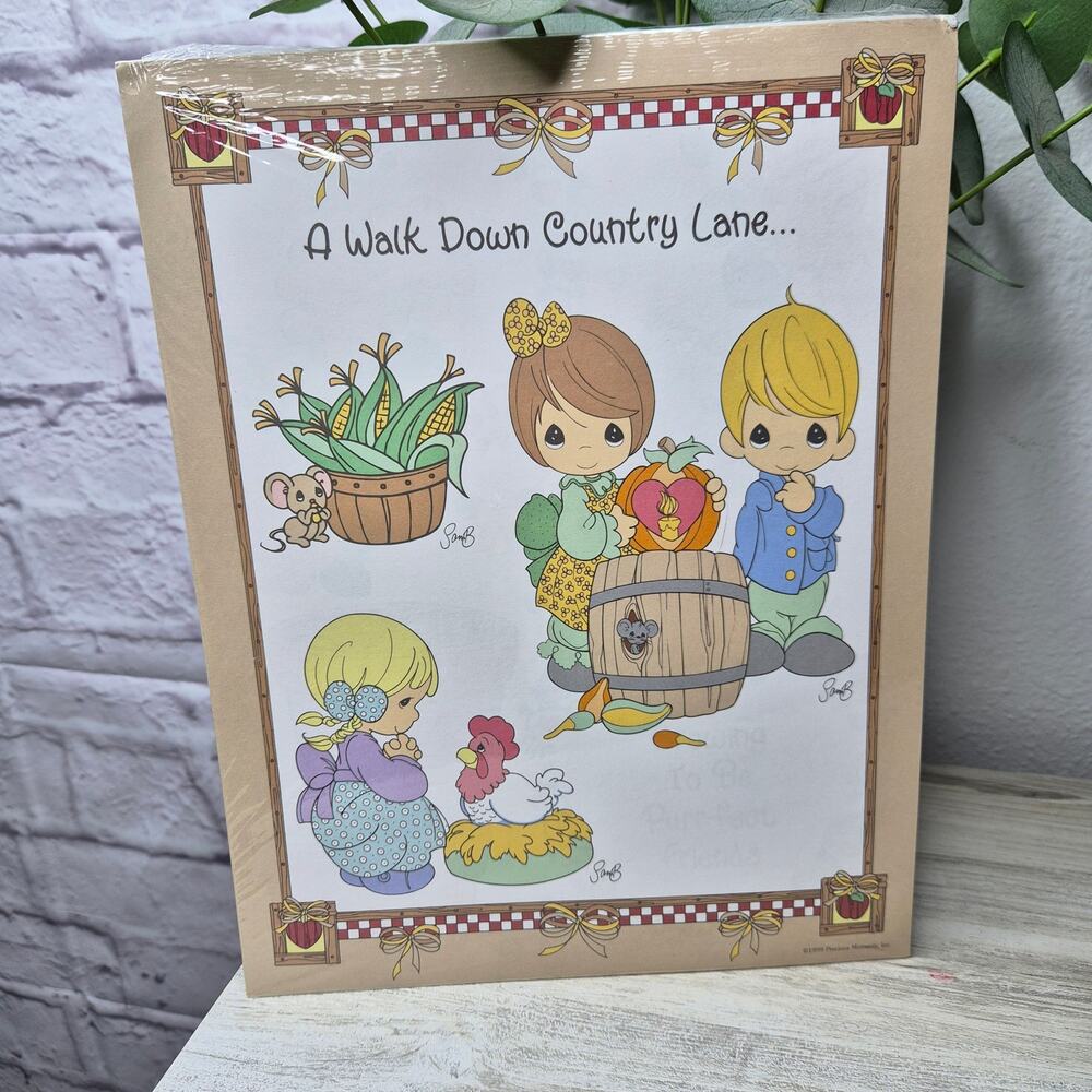 Vtg 1998 Precious Moments A Walk Down Country Lane Die Cut Punch Out Accents NOS
